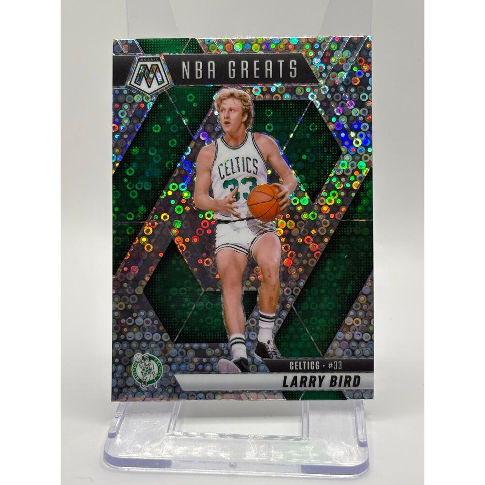 2024-25 Panini Mosaic Larry Bird NBA Greats Fast Break Refractor Boston Celtics